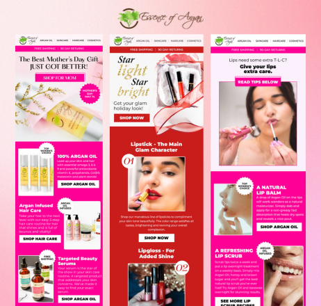Essence Of Argan - Email Design Portfolio