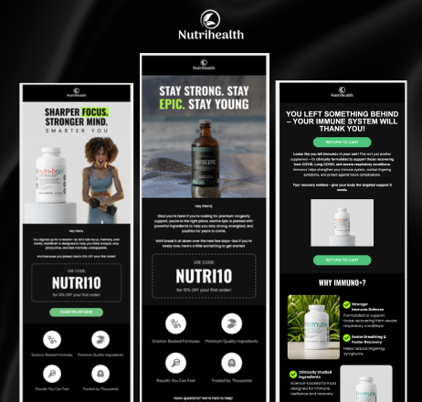 Nutri Health - Email Design Portfolio