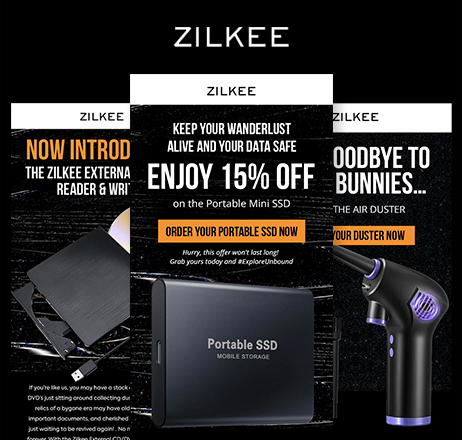 Zilkee - Email Design Portfolio